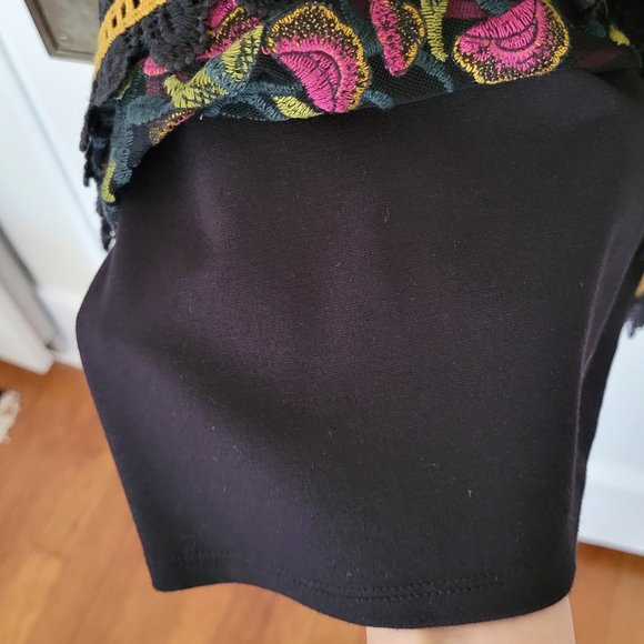 Anthropologie Jacquin Embroidered Floral and Paisley Midi Dress, Size 4 - Picture 4 of 12